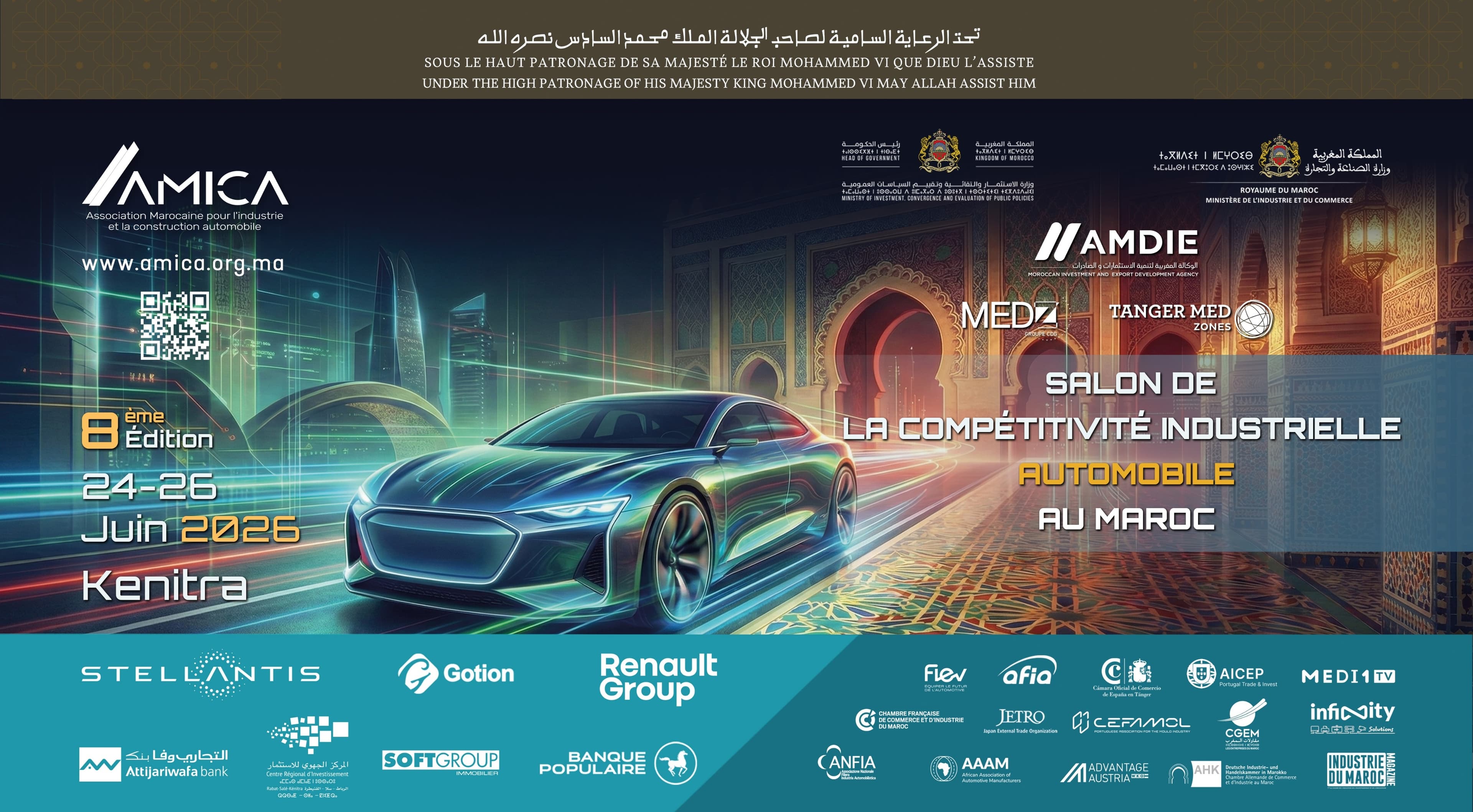 SALON DE LA COMPÉTITIVITÉ INDUSTRIELLE AUTOMOBILE AU MAROC  ·  8ᵉ ÉDITION Kénitra, centre de la compétitivité automobile marocaine le temps d’une 8ᵉ édition record 